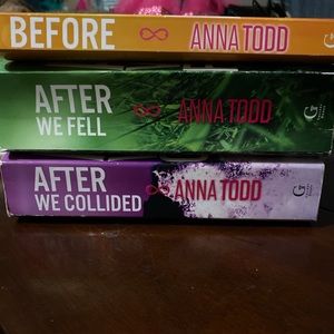 Three out of four books. After series by Anna Todd